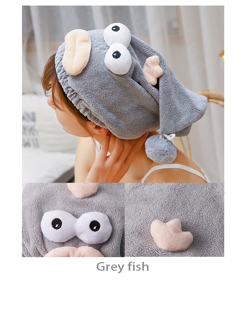 Cartoon Hair Drying Cap-8